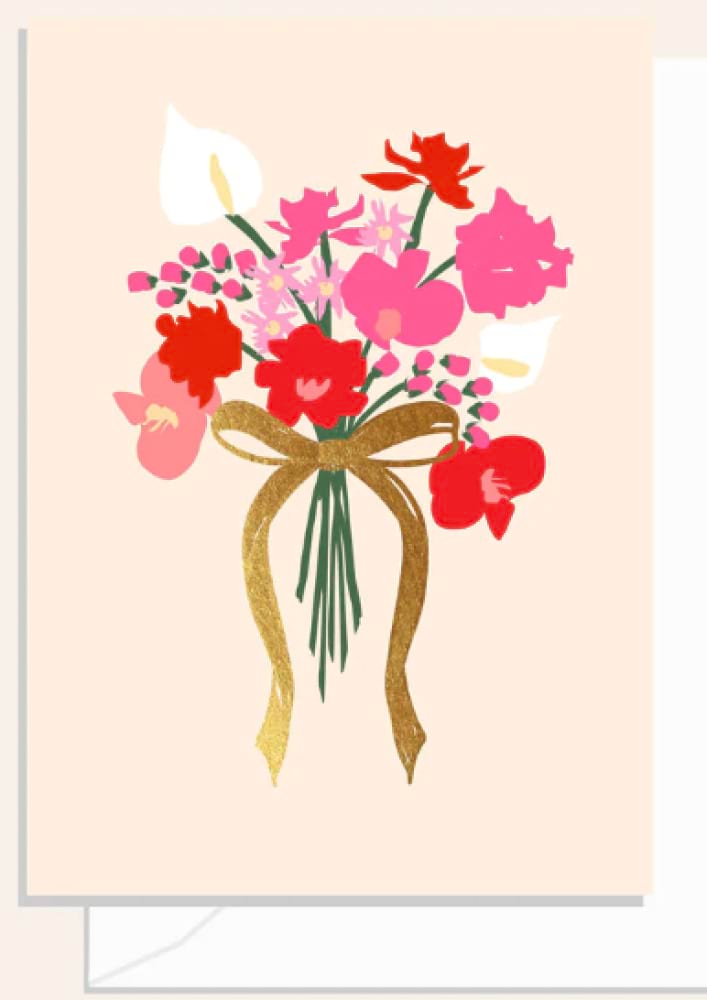 Raspberry Flower Bunch Card